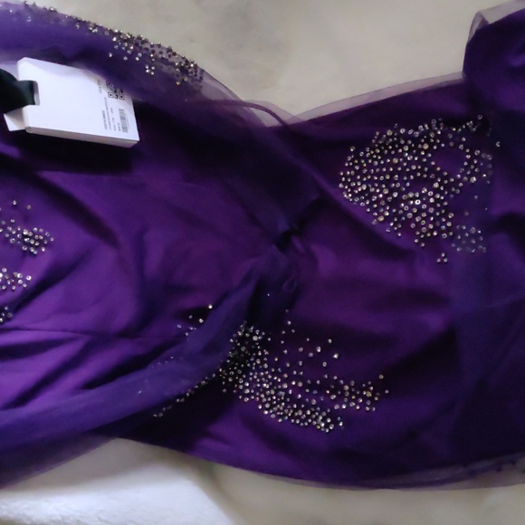 Des Phemmes tulle midi dress featuring splash crystal-embroidery 4 - Picture 15 of 16